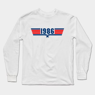 1986 Fighter Jet (White) Long Sleeve T-Shirt